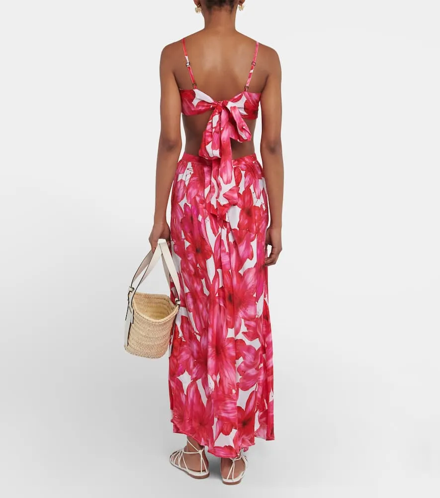 Alexandra Miro Colette floral cutout maxi dress