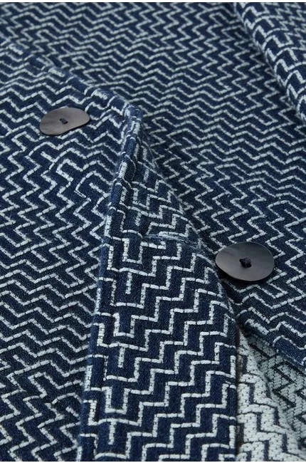 Aztec Jaquard Denim Jacket Midnight