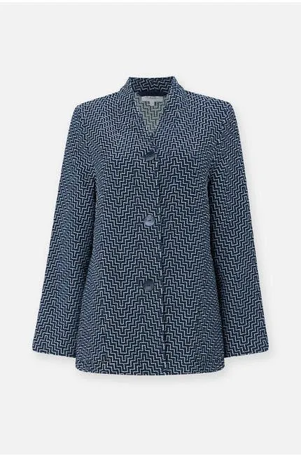 Aztec Jaquard Denim Jacket Midnight