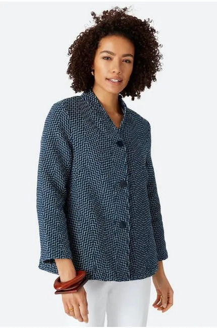 Aztec Jaquard Denim Jacket Midnight