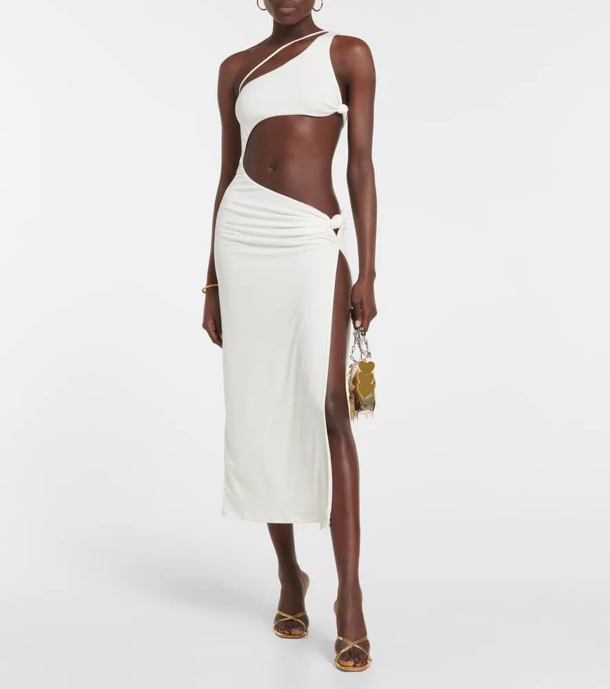 Bananhot Ariana cutout one-shoulder beach dress