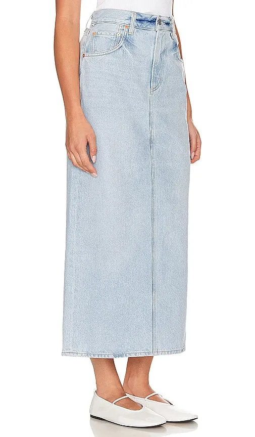 Citizens of Humanity Verona Column Skirt in Blue