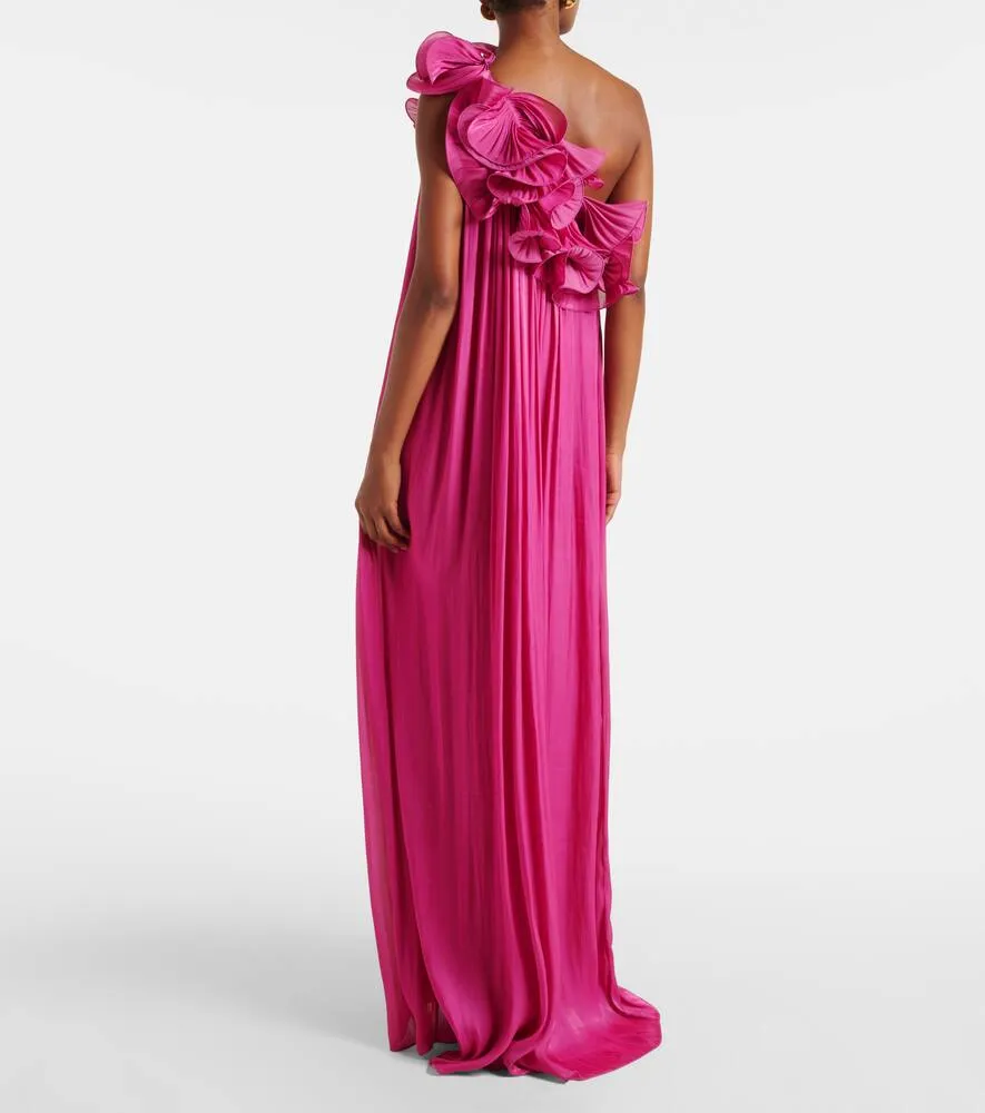 Costarellos Charmain ruffled georgette gown