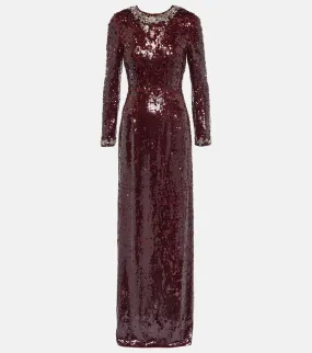 Erdem Yoanna sequined open-back gown