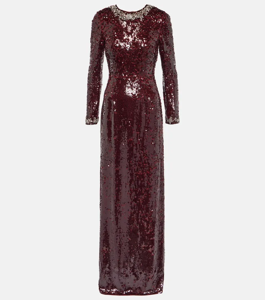 Erdem Yoanna sequined open-back gown