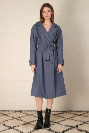 Esmaee - Parker Trench Coat Demin Blue
