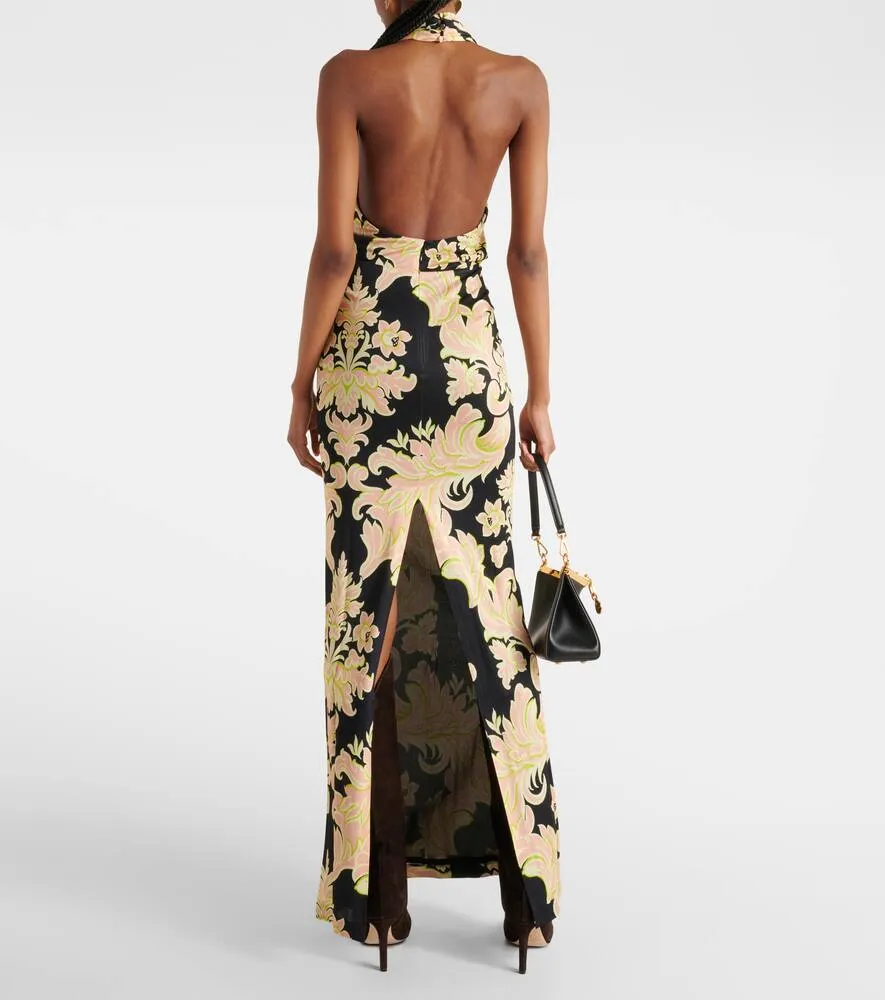 Etro Halterneck printed maxi dress