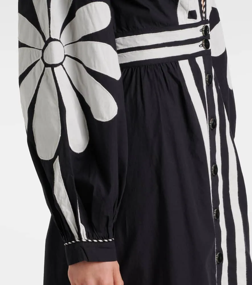 Farm Rio Nature Black printed cotton maxi dress