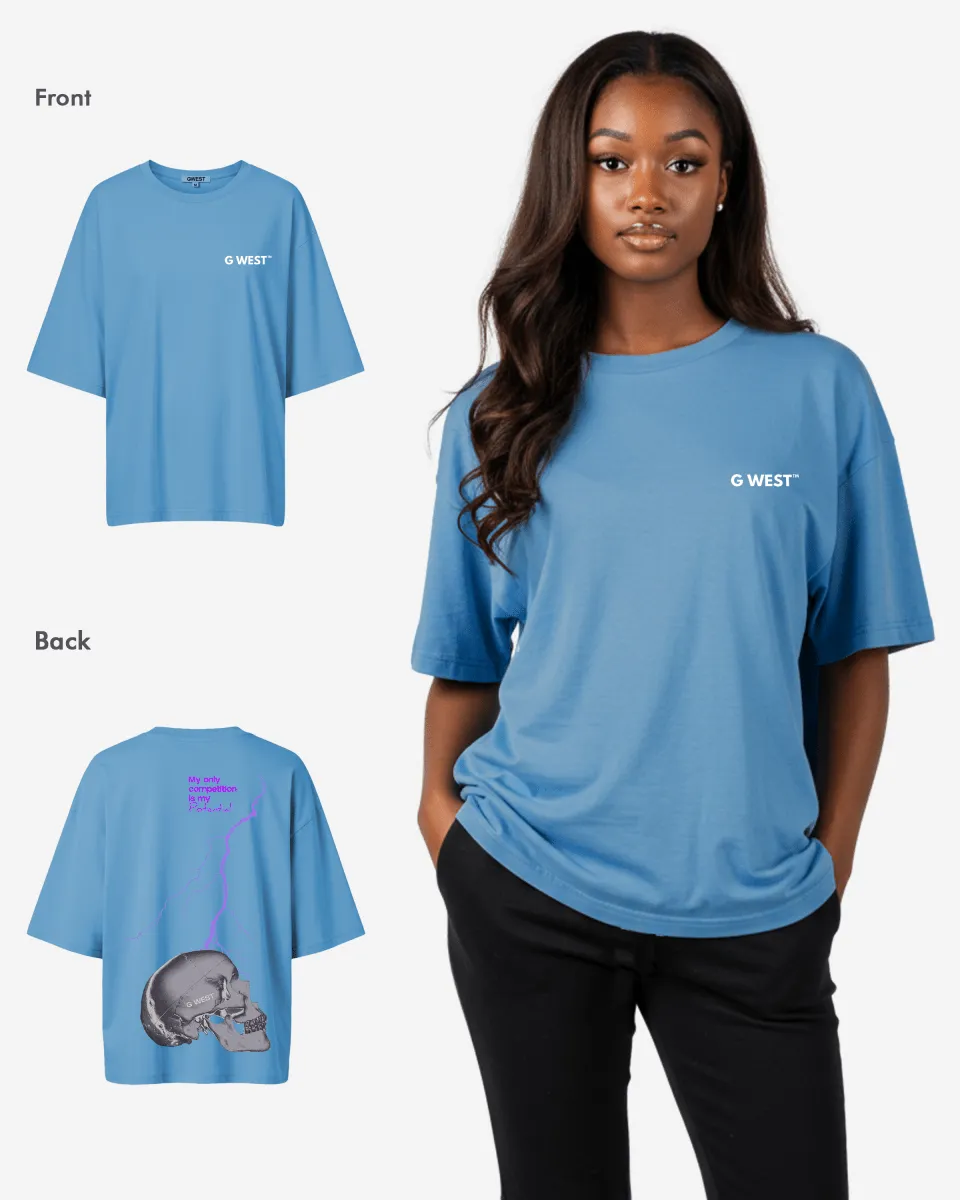 G West Oversized Lighting Skull Tee - Women