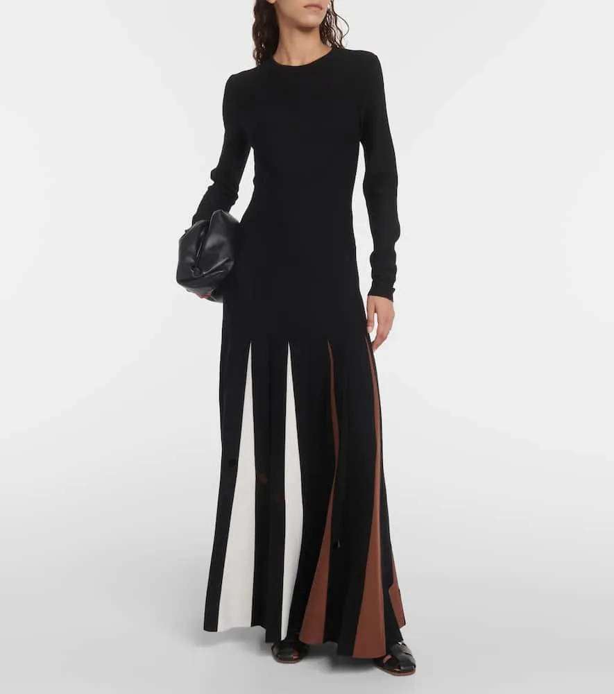 Gabriela Hearst Pleated virgin wool maxi dress
