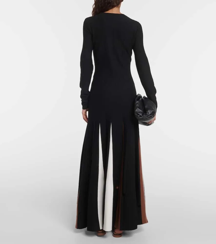 Gabriela Hearst Pleated virgin wool maxi dress