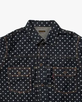 Japanese Repro, Type III Denim Jacket, Kapital, White Polka Dot - M