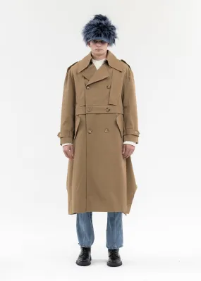KHAKI DETACHABLE TRENCH COAT