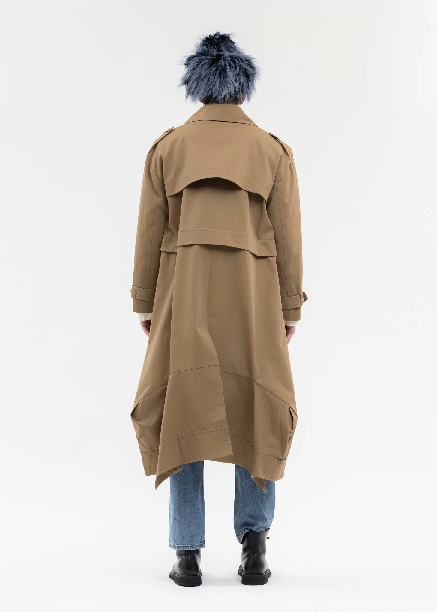KHAKI DETACHABLE TRENCH COAT