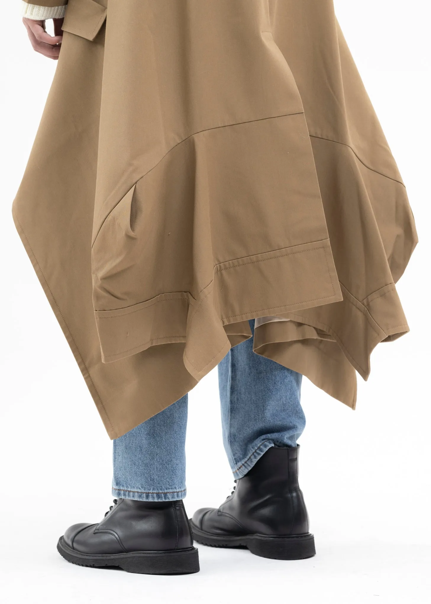KHAKI DETACHABLE TRENCH COAT