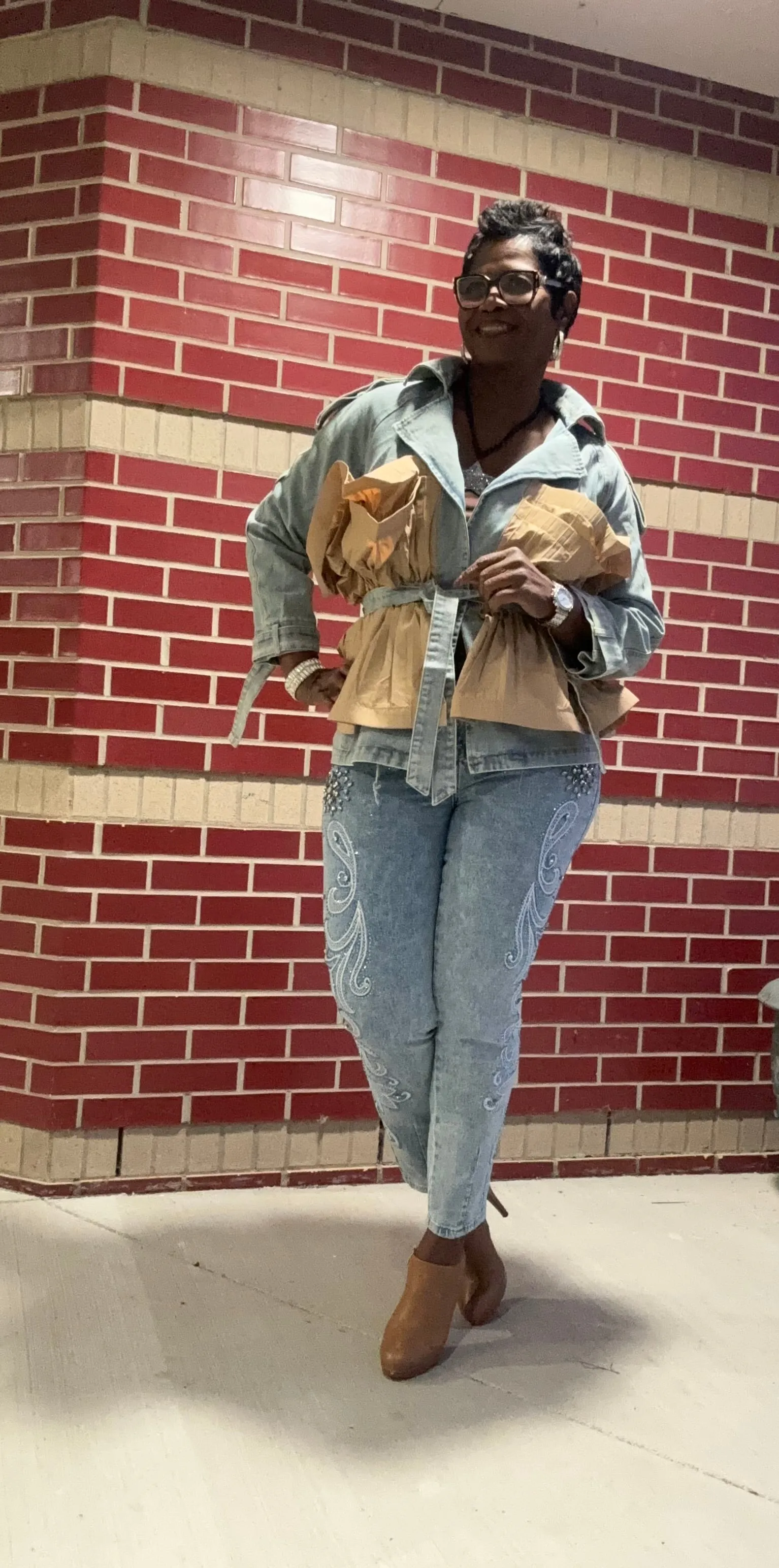Portia played in denim