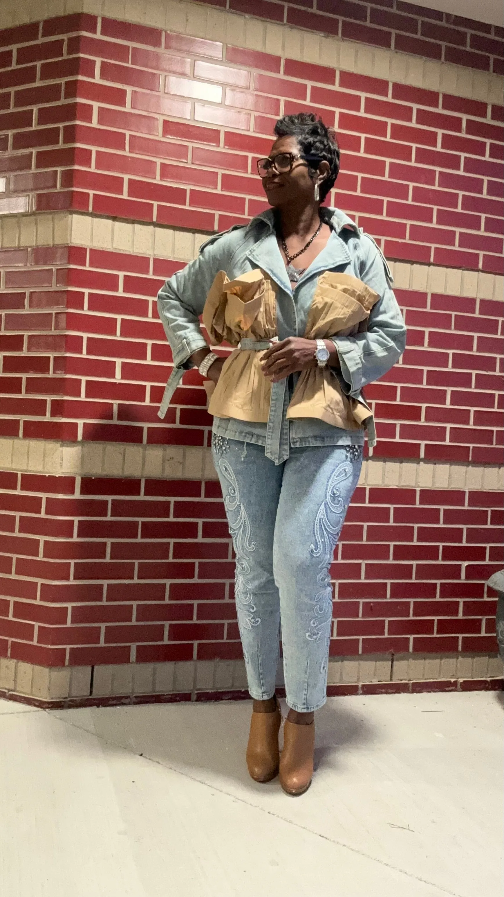 Portia played in denim