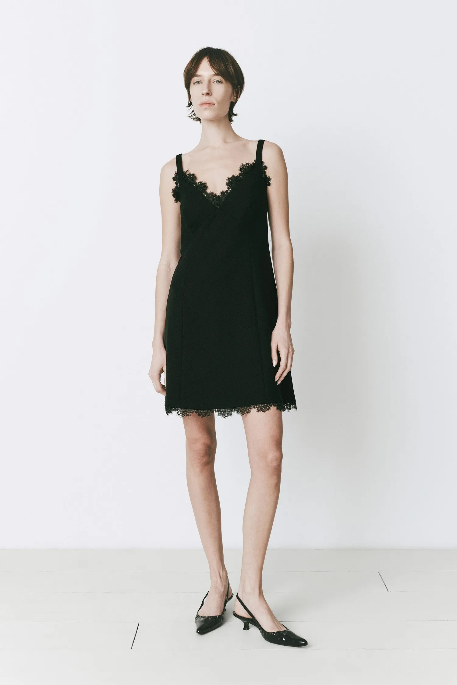 Rve Lace Trimmed Mini Dress