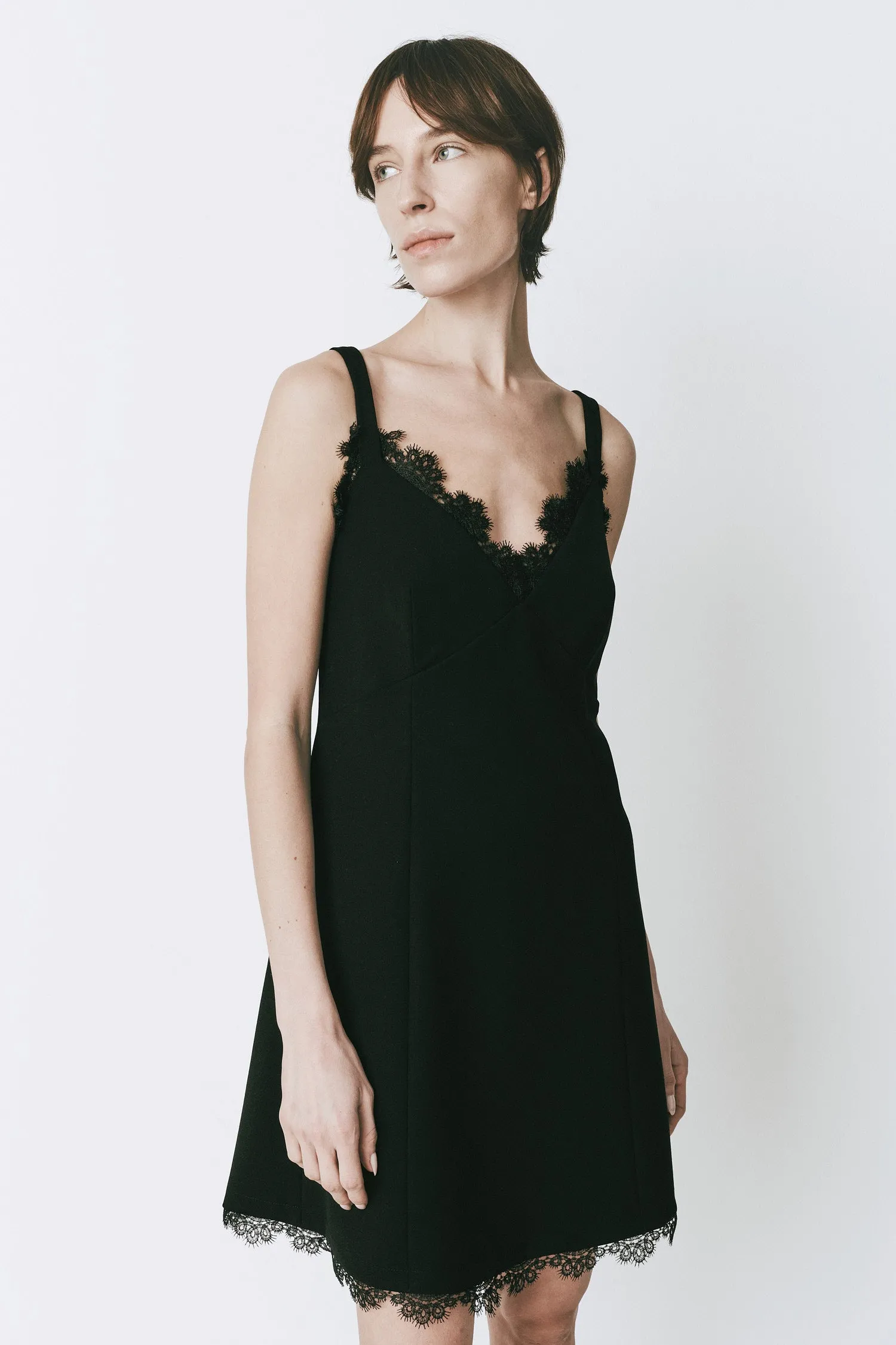 Rve Lace Trimmed Mini Dress