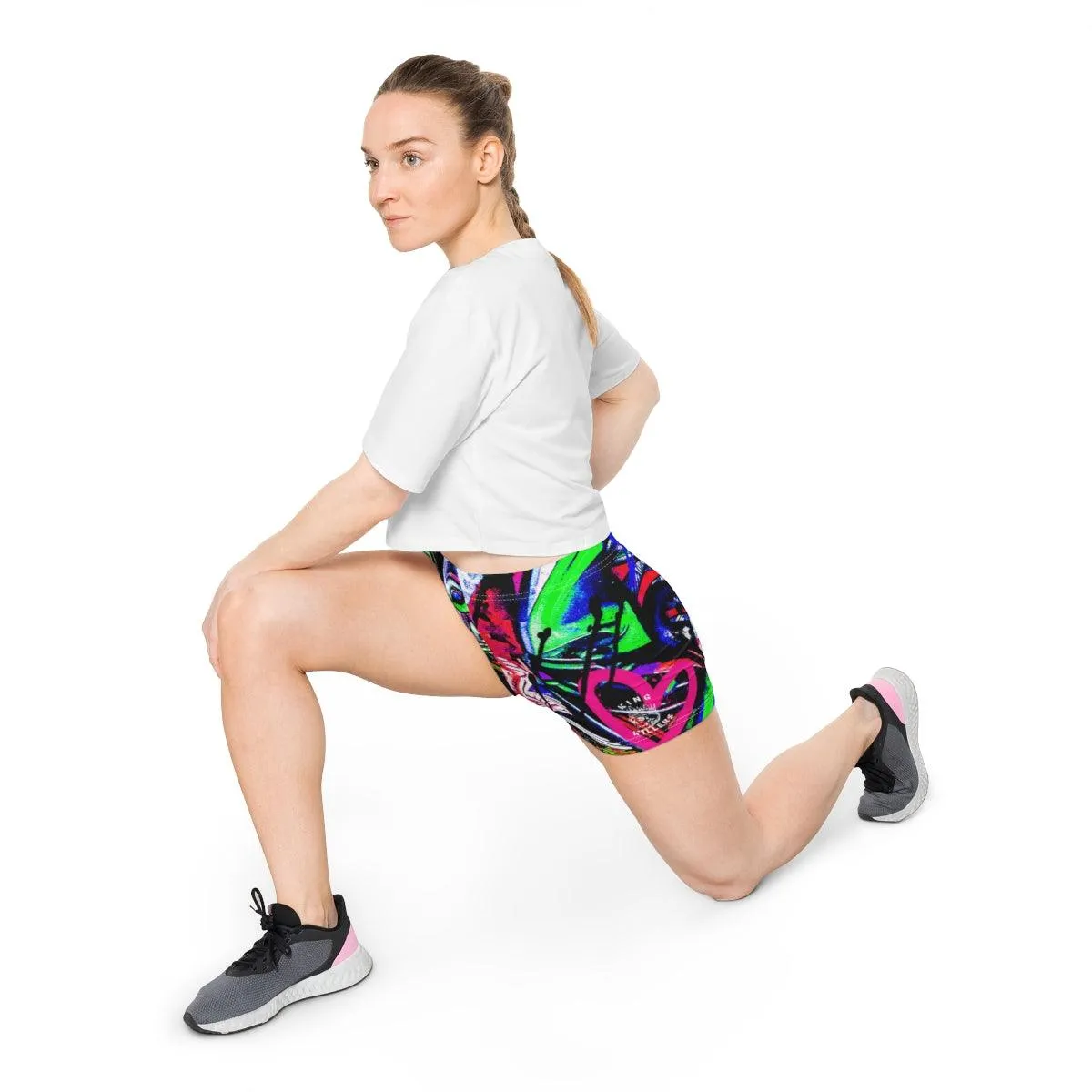 Women's Graffiti Art High Waisted Shorts