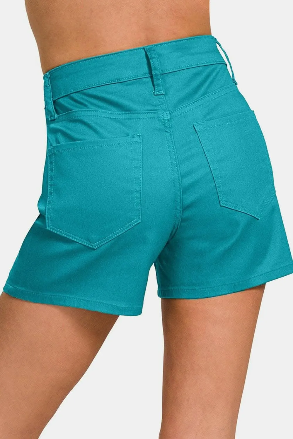 Zenana high waist denim shorts